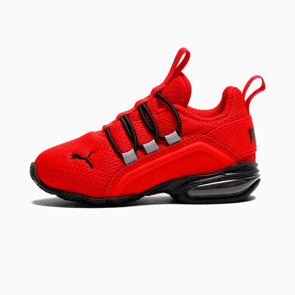 Tenis para infantes Axelion Mesh, For All Time Red-PUMA Black, extralarge